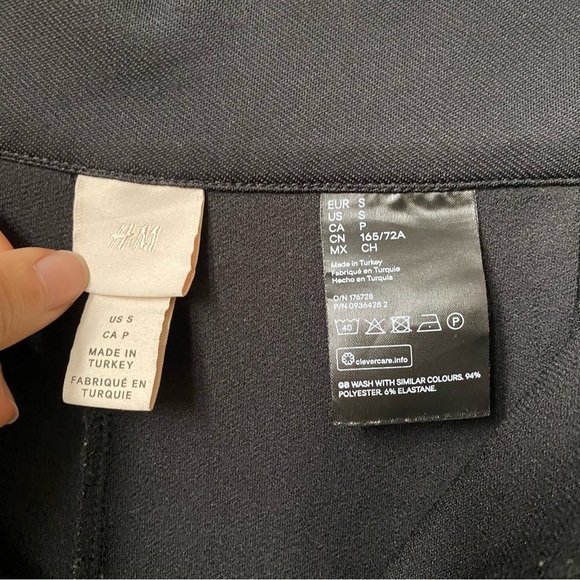 H&M Black Wide-Leg Pants size S - Picture 5 of 10